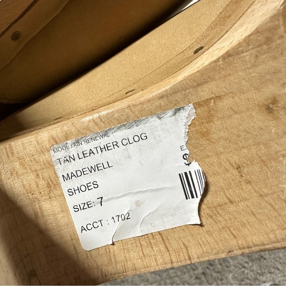 Madewell Women’s The Ayanna Clogs Mules Nubuck Leather Boho in Acorn Size 7 - Picture 12 of 16